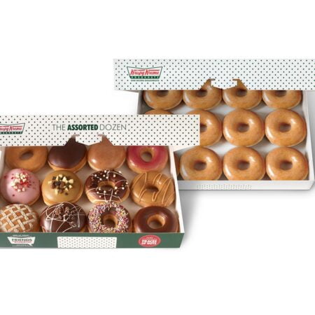 50% off any dozen doughnuts Krispy Kreme [5 Jun]
