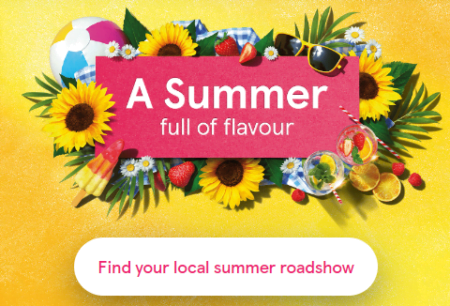 Free food/drink samples [Tesco Summer Roadshow]
