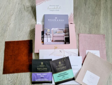Free swatch samples and tea bags (delivered free)