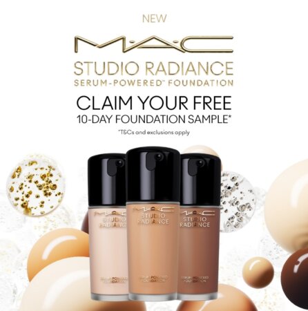 Free MAC StudioRadiance Serum-Powered Foundation samples (in store)