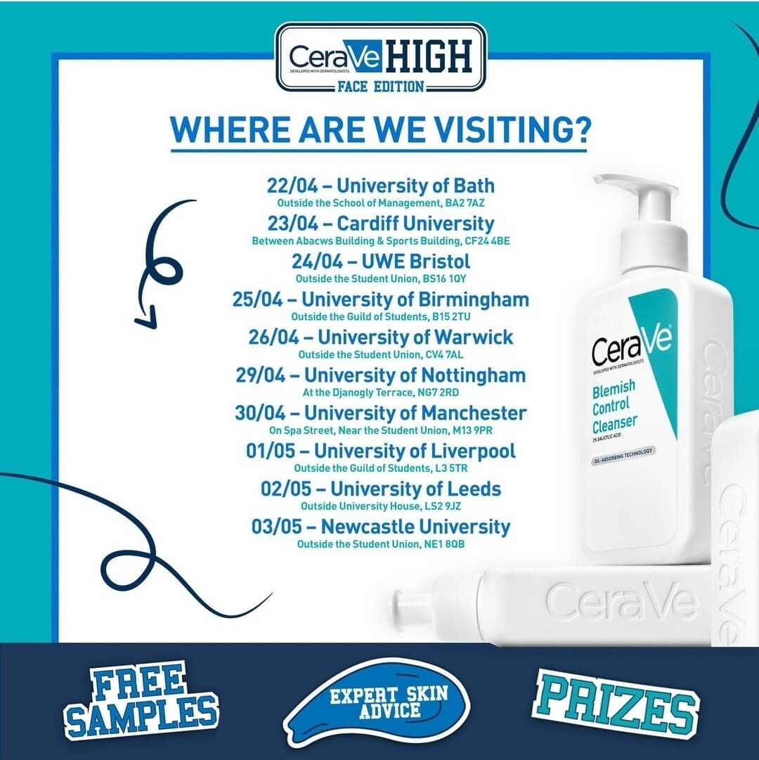 Free CeraVe samples universities