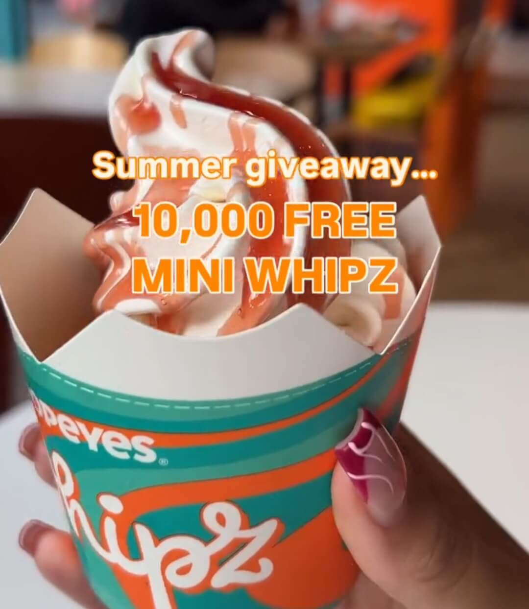 Free ice cream popeyes
