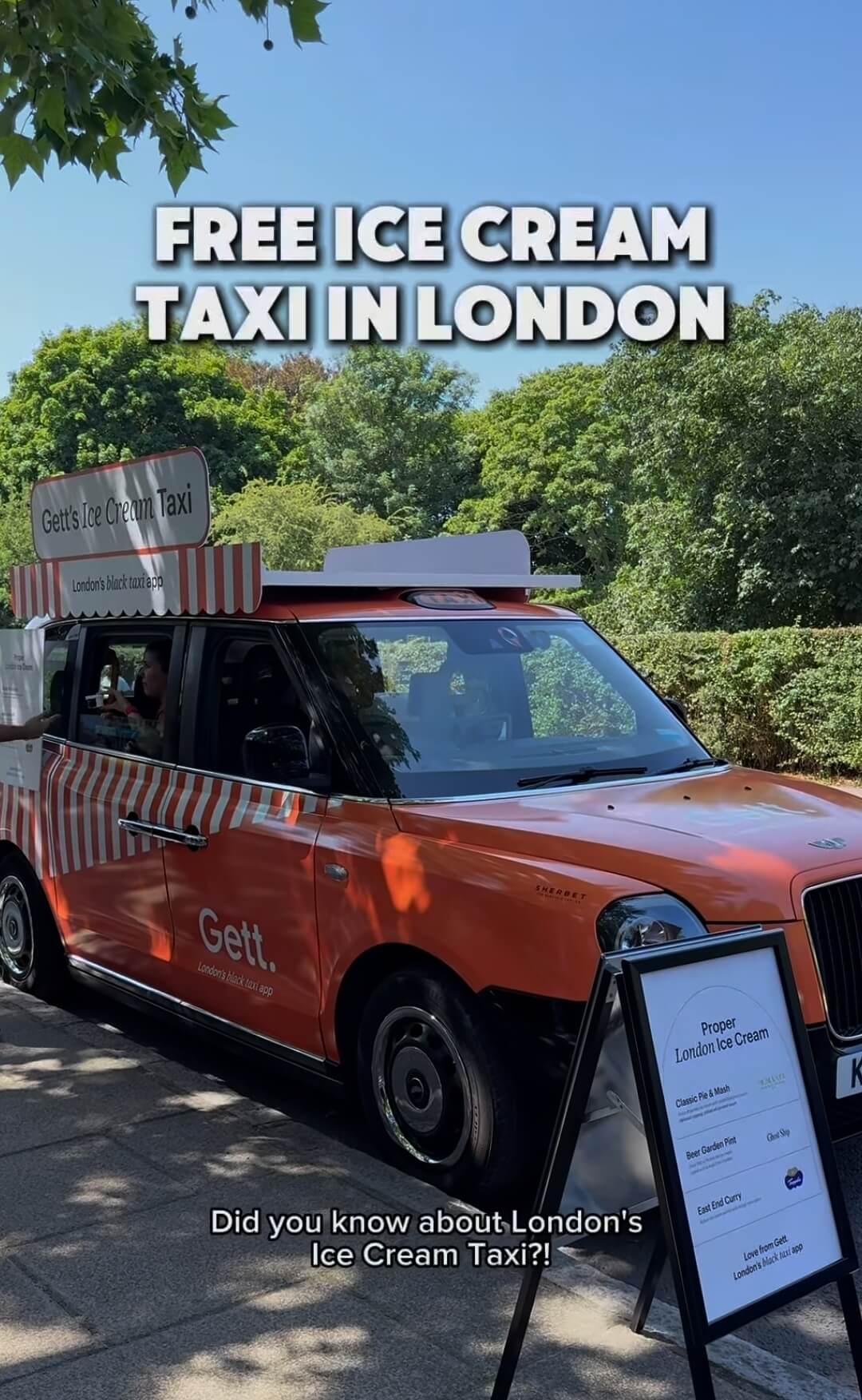 Free ice cream - gett - Reagents Park - London