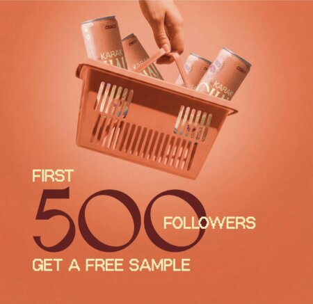 Free Karak Chai cans sample