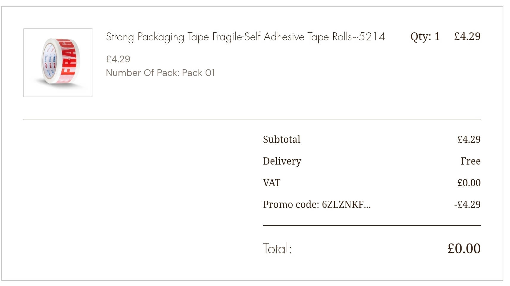 Free tea bags / packing tape (£5 credit) (delivered free) ⋆ Star Freebies