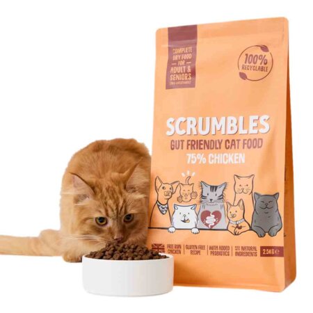 Free Scrumbles cat food samples