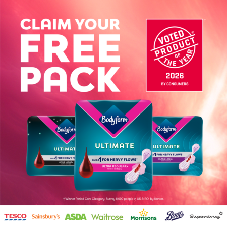 Free pack of Bodyform Ultimate Pads (15,000 available)