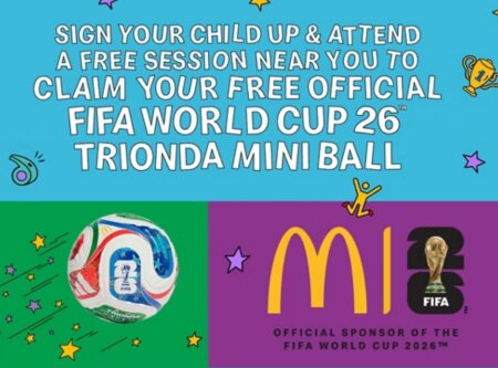 Free McDonalds FIFA Football + free kids sessions