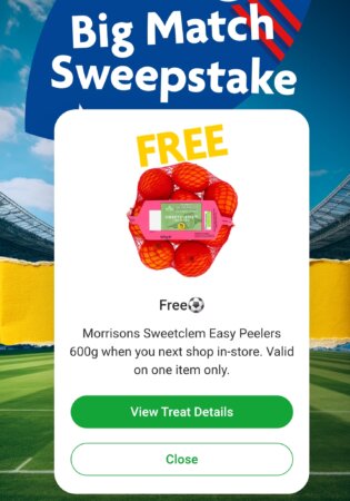 Free treat from Morrisons (voucher)