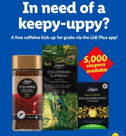 Free Deluxe Tea / Coffee (5000 available) [Lidl - code]