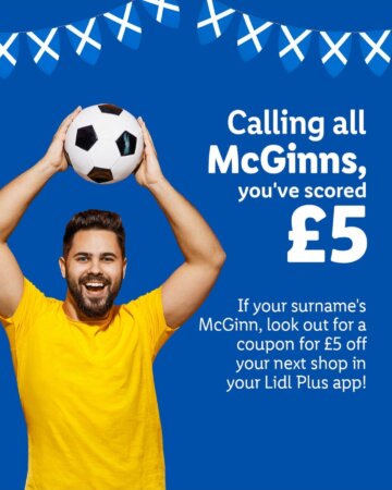Free £5 off Lidl if your name is McGinn