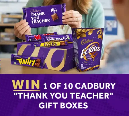Chance to win (1 of 10) Cadbury Thank You Teacher gift boxes