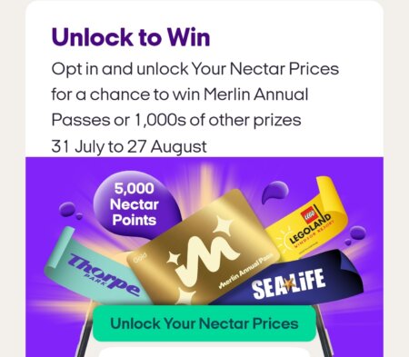 Chance to win from 10,550 prizes [Nectar]