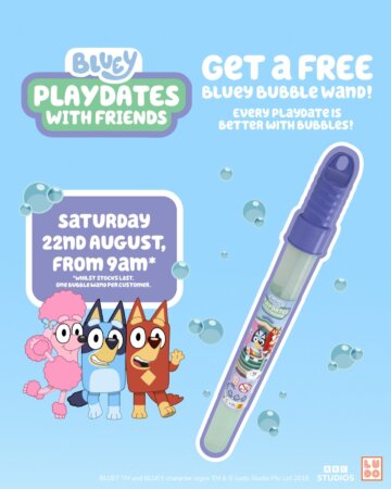 Free Bluey Bubble Wand [Smyths - 22Aug]