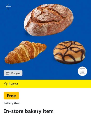 Free Bakery Item at Lidl [code]