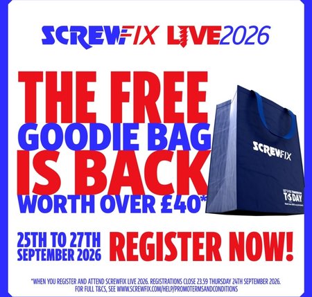 Free Screwfix Goodie Bag (worth over £40)
