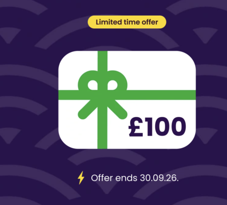 Free £100 gift card [Community Fibre broadband]