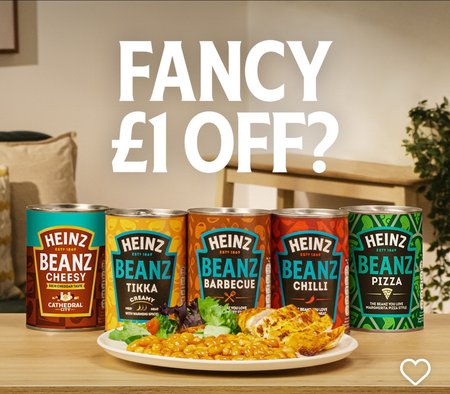 £1 off Heinz beans voucher (10k available)