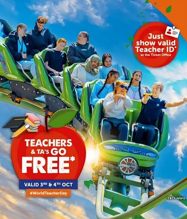 Free Drayton Manor entry for teachers