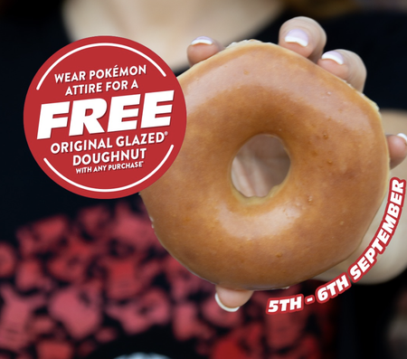 Free OG Doughnut w/ any purchase [Krispy Kreme - 5/6 Sept]