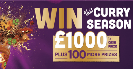 Chance to win (1 of 101) Patak prizes including £1k