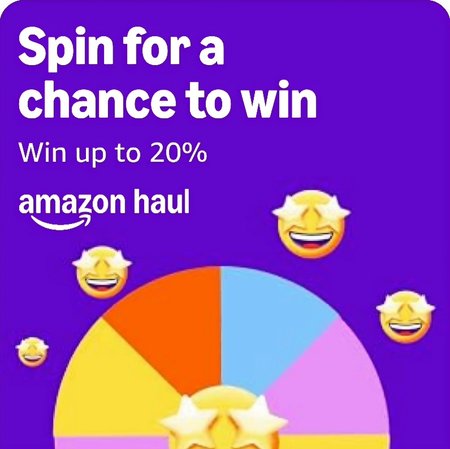 Spin to win 20% off Amazon Haul