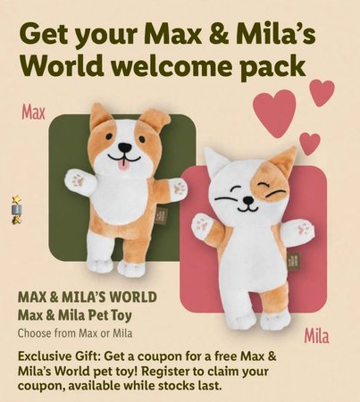 Free Max & Mila's pet toy [Lidl]