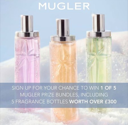 Chance to win Mugler bundles (worth £300)