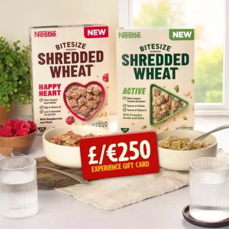 Chance to win £250 Experience voucher + Shredded Wheat Cereal