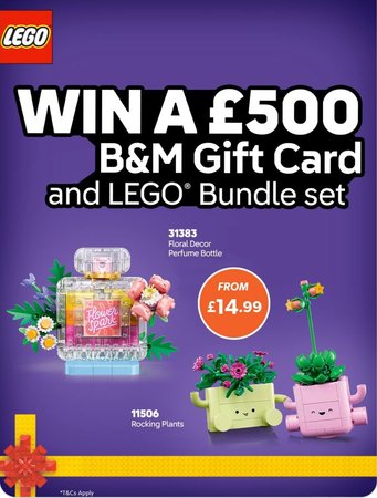Chance to win £500 B&M gift card + LEGO set