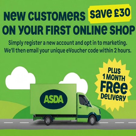 £30 off £60 Asda + free delivery