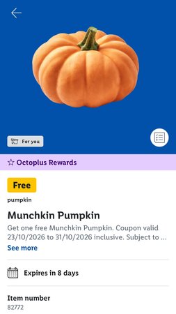 Free Munchkin Pumpkin Lidl [Octopus]