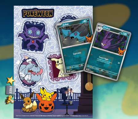 Free Halloween themed Pokémon Cards & stickers