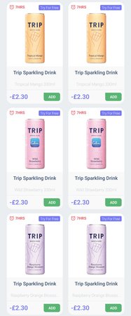 Free Trip Sparkling Drinks [Sainsbury's]