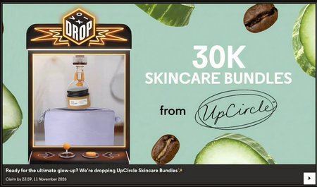 Free Upcircle skincare bundles (30k available) [VOXI]