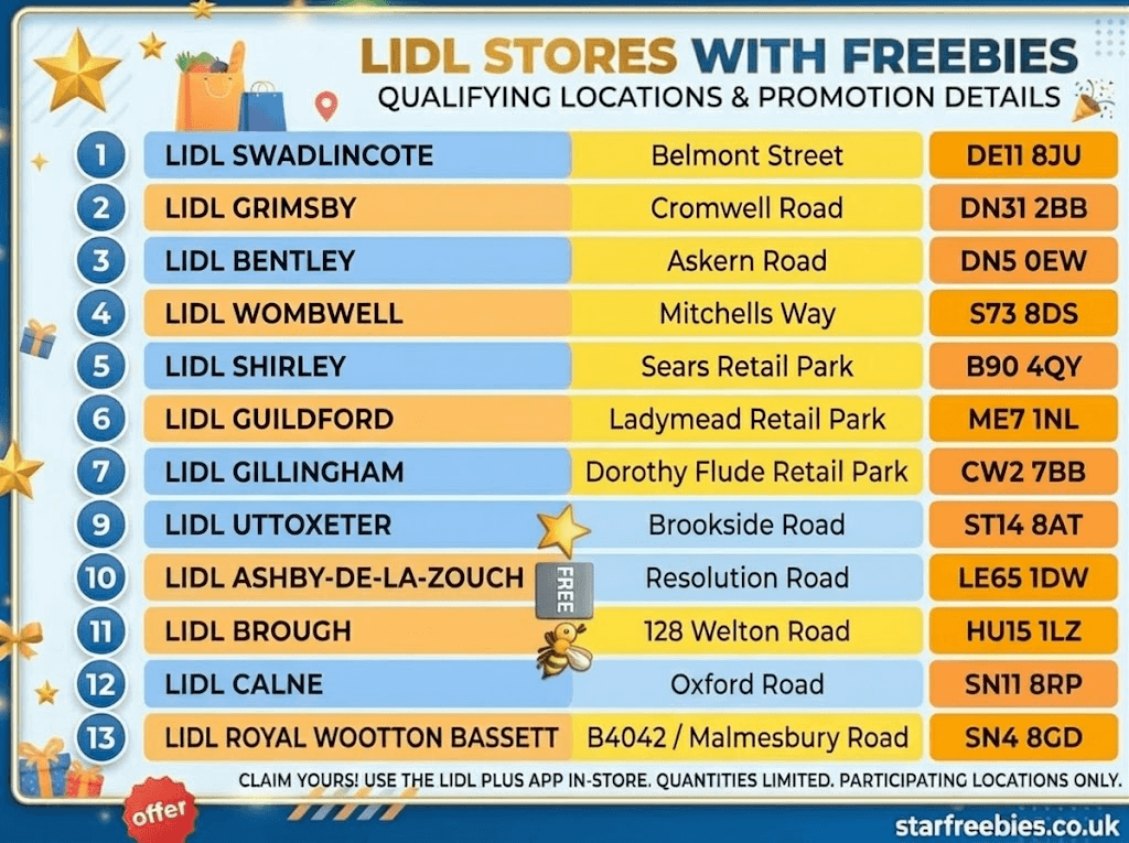 Lidl Free Items - stores with free items available